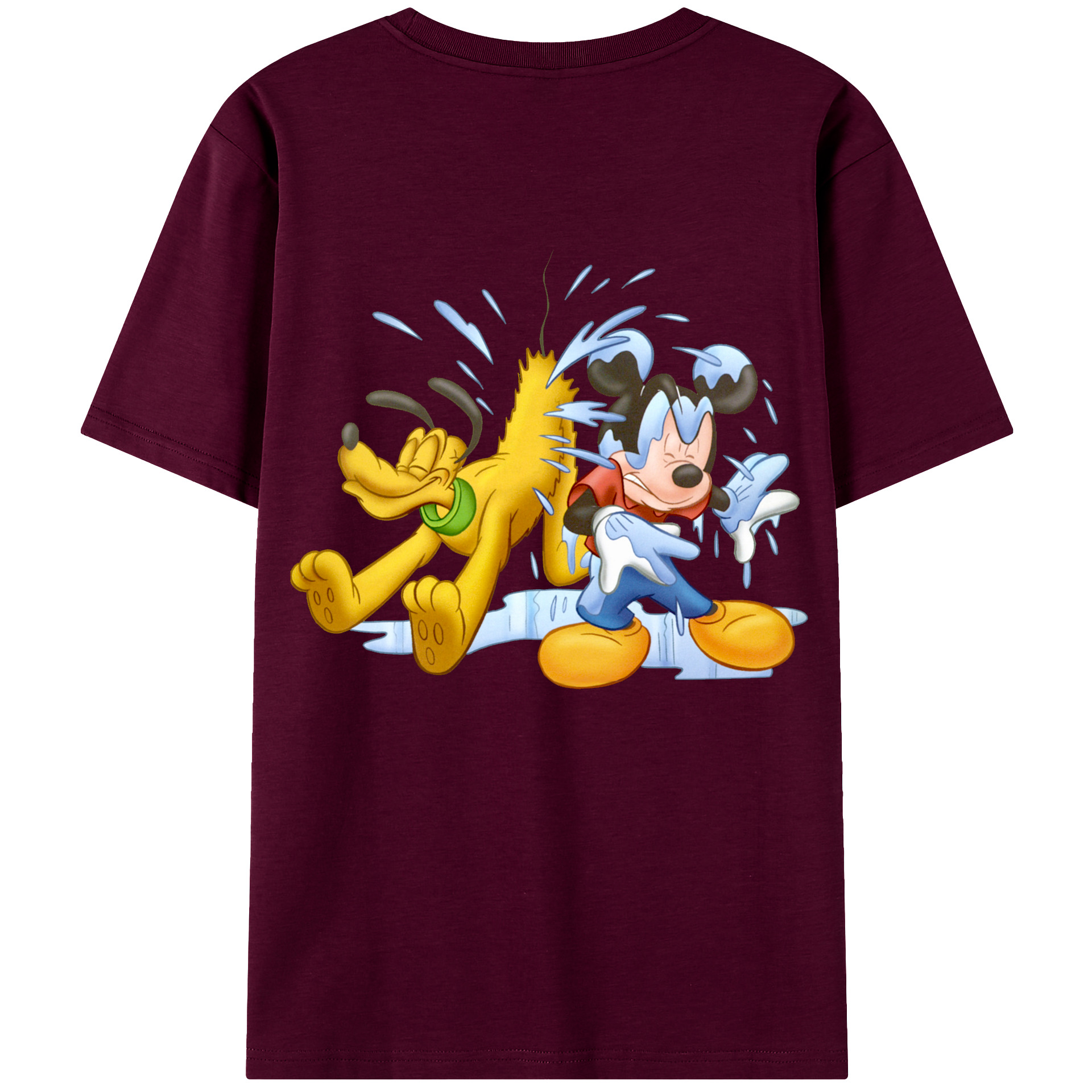 （画像用） ミッキーマウス Mickey Mouse レディース半袖Tシャツ(バックプリント)